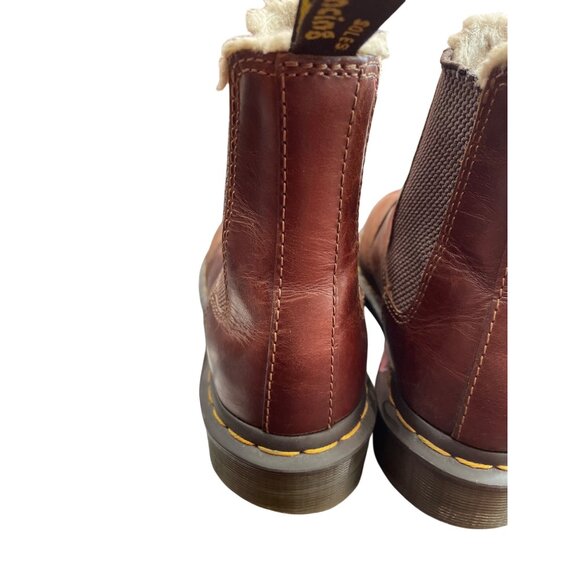 Dr. Martens Leonore Brown Leather Fur-Lined Chelsea Boots SIze 7 SKU 8905 - Picture 16 of 16